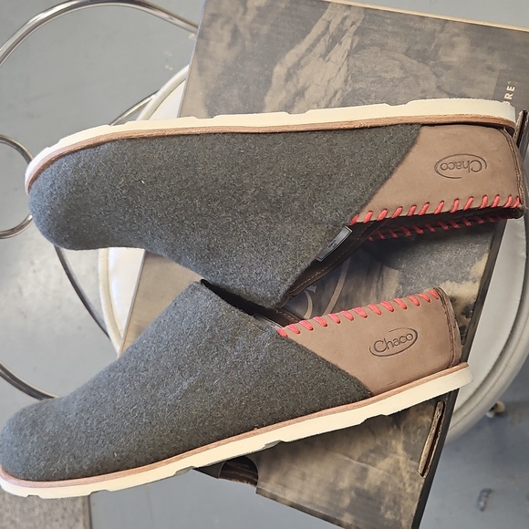 Chaco Dark Olivel Wool Slip-On Footwear - Picture 3 of 7